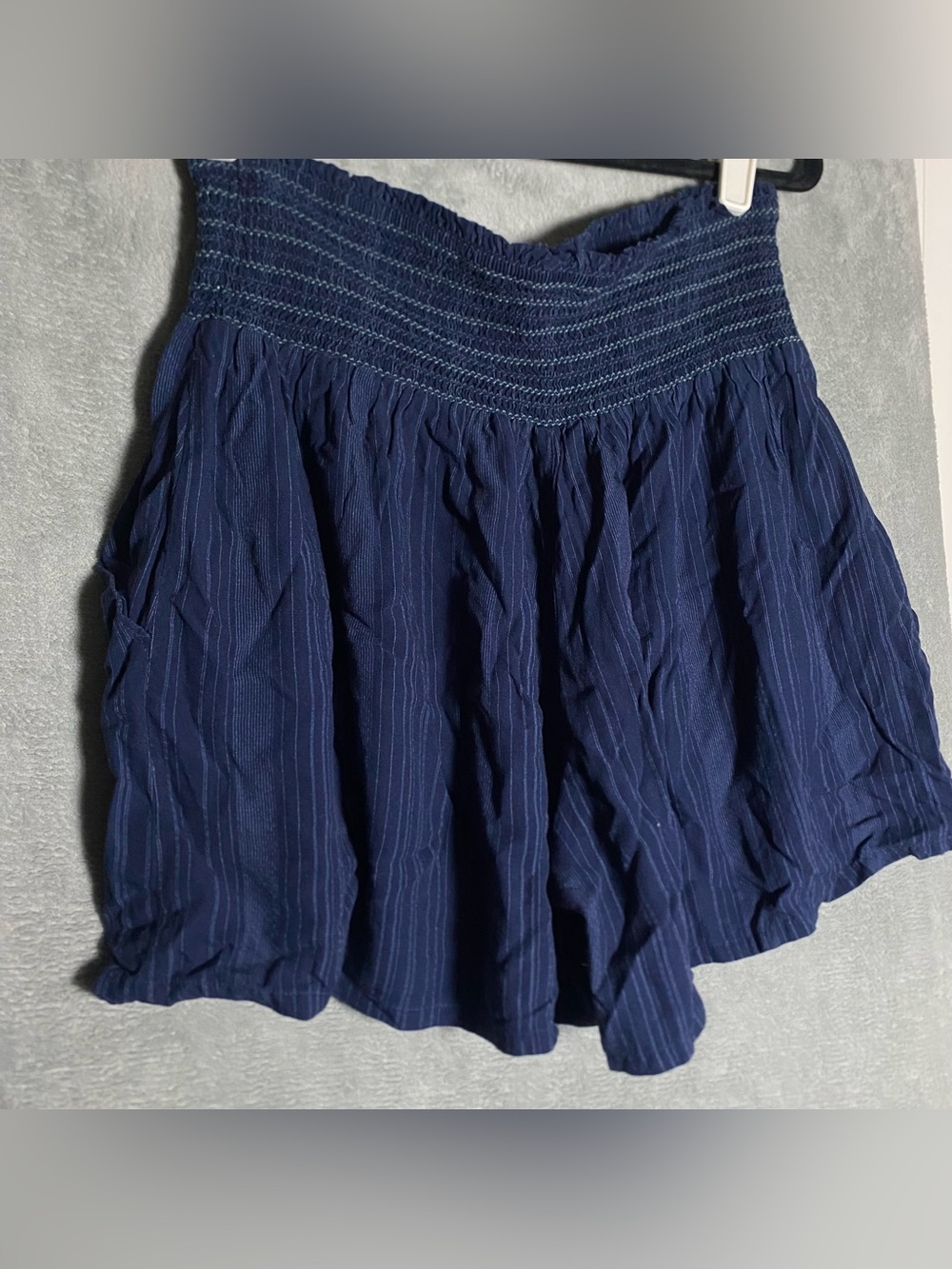 Carve Designs Navy Blue Smocked Waist Shorts Flowy Cosstal Summer Breathable M